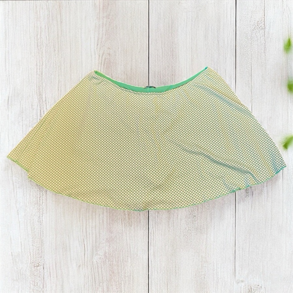 Wild Fable Green and White Skater Skirt